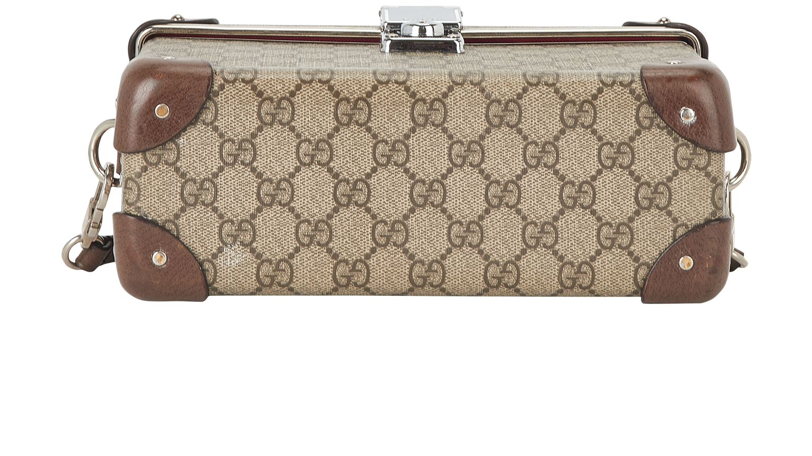 Globe Trotter Vanity Crossbody, &pound;950, Handbags, Beige/Brown, Canvas, Top view